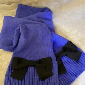 Kate Spade New York Contrast Bow Muffler Emsemble Knit Women’s Scarf NEW